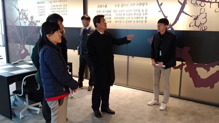 독서왕 김득신문학관 전시실 조성 현장점검
