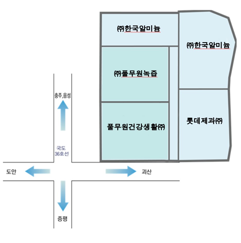 도안농공단지 입주기업 배치도