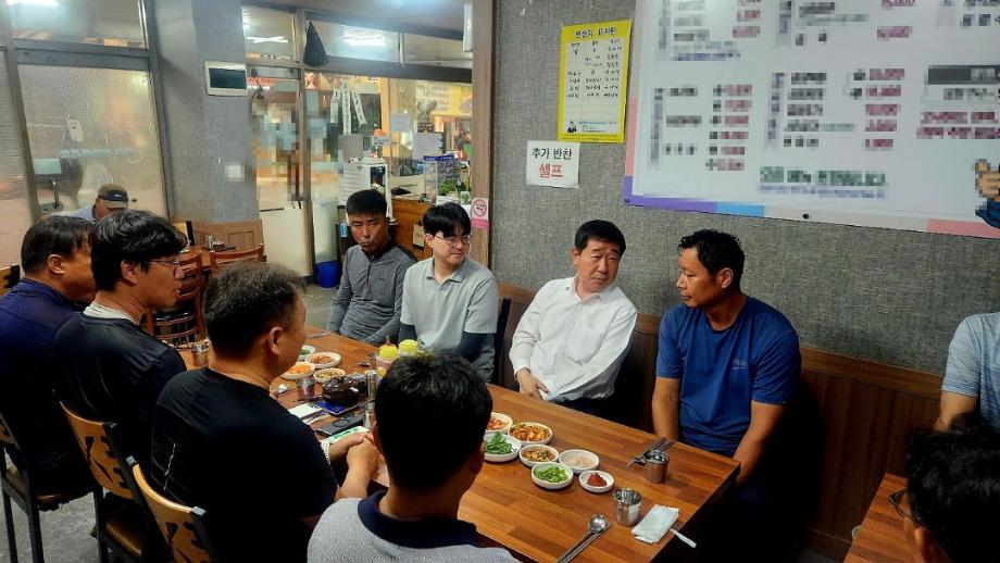이재영 증평군수, 취임 4주년 첫 일정은 현장 근로자들과의 ‘조찬 간담회’