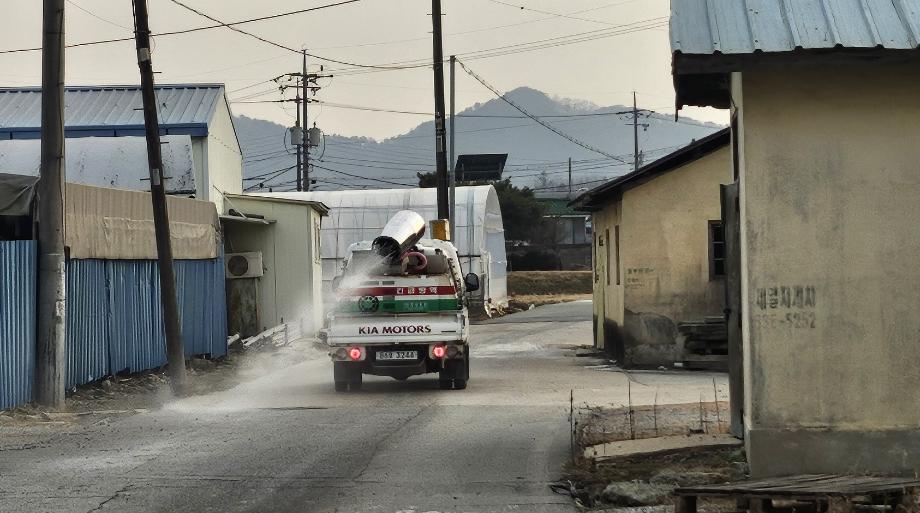 증평군, 인접 지역 AI 확진에 차단방역 총력